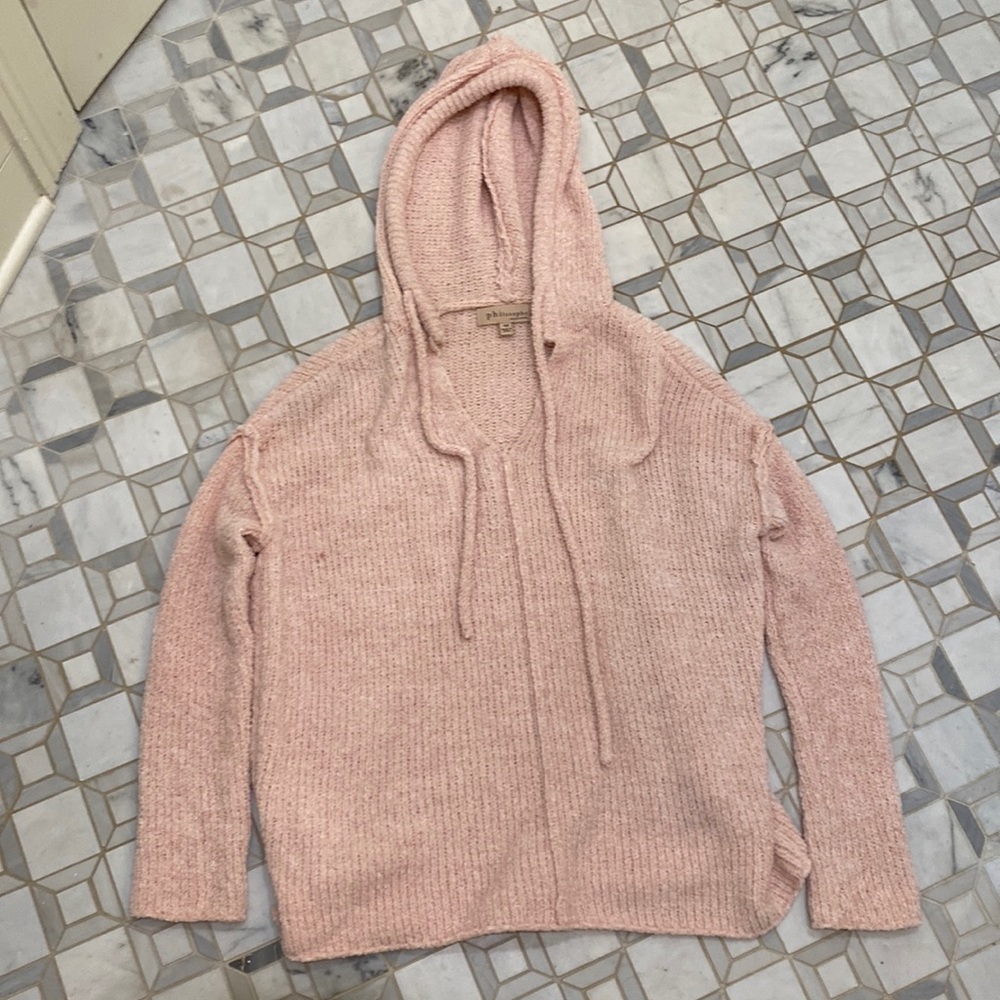 Pink hoodie sweater